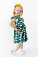North Dakota State University Plaid Bison Flutter Twirl Dress by Mila & Rose ®