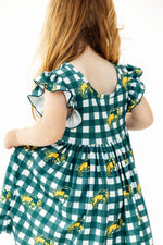 North Dakota State University Plaid Bison Flutter Twirl Dress by Mila & Rose ®