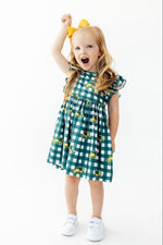 North Dakota State University Plaid Bison Flutter Twirl Dress by Mila & Rose ®