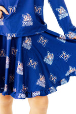 Montana State University Blue Bobcat Ruffle Twirl Skort by Mila & Rose ®