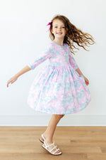 Mermaid Magic 3/4 Sleeve Pocket Twirl Dress by Mila & Rose ®