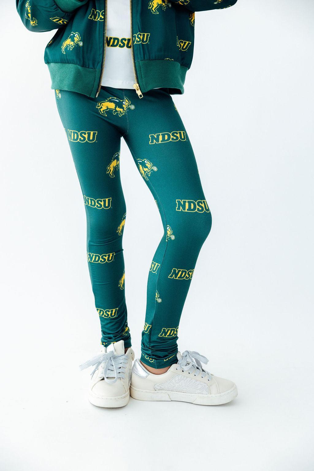 North Dakota State University Green Bison Leggings by Mila & Rose ®