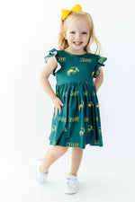 North Dakota State University Green Bison Flutter Twirl Dress by Mila & Rose ®