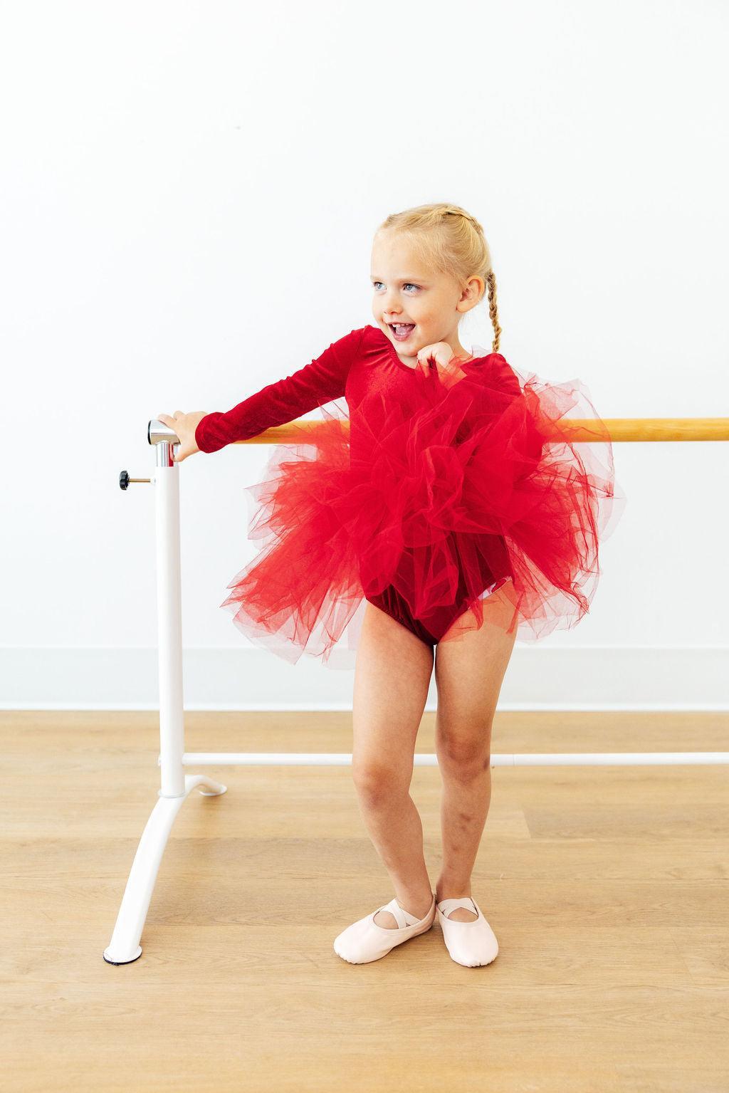 Red Velvet L/S Tutu Leotard by Mila & Rose ®