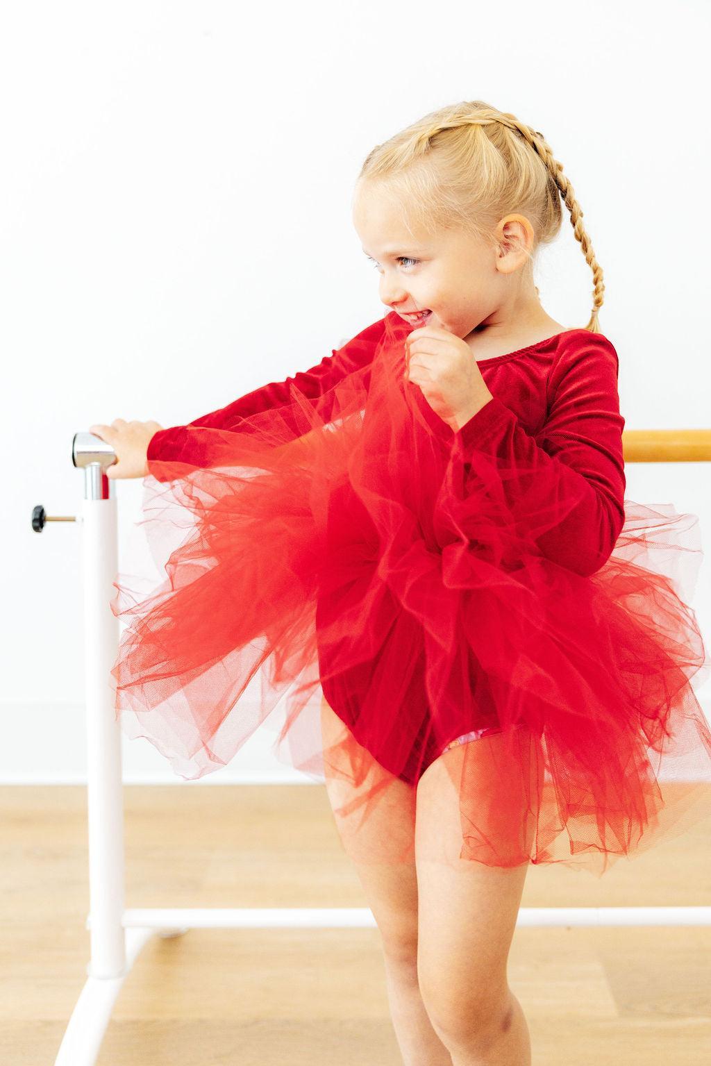 Red Velvet L/S Tutu Leotard by Mila & Rose ®