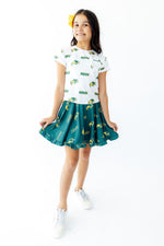 North Dakota State University White Bison Ruffle Pocket Tee by Mila & Rose ®