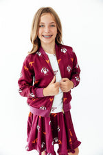 Virginia Tech Maroon Hokie Satin Jacket by Mila & Rose ®