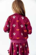 Virginia Tech Maroon Hokie Satin Jacket by Mila & Rose ®