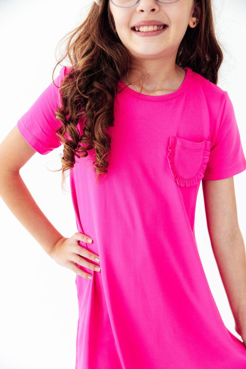 Hot Pink T-Shirt Dress by Mila & Rose ®