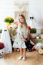 Ghouls Rule 3/4 Sleeve Pocket Twirl Dress by Mila & Rose ®