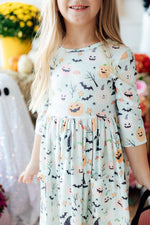 Ghouls Rule 3/4 Sleeve Pocket Twirl Dress by Mila & Rose ®