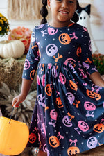 Sweet Tooth 3/4 Sleeve Pocket Twirl Dress by Mila & Rose ®