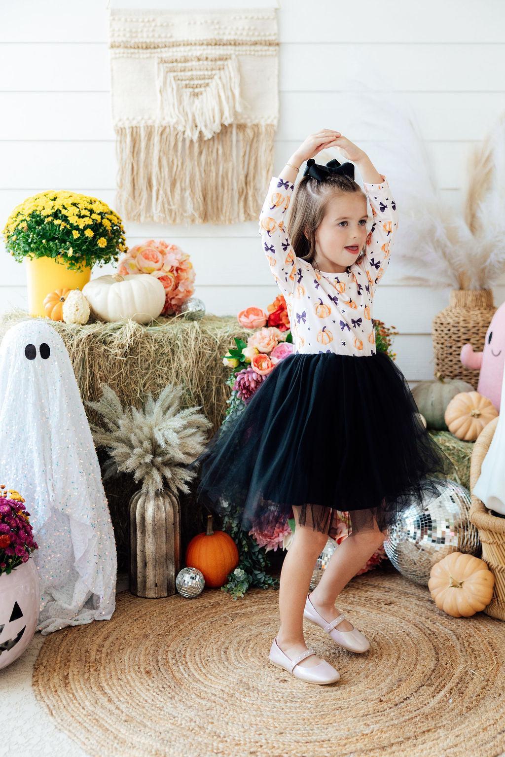 Pretty in Pumpkin L/S Tutu Dress by Mila & Rose ®