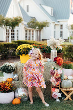 Pumpkin Party 3/4 Sleeve Pocket Twirl Dress by Mila & Rose ®