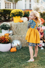 Mustard Faux Suede Pinafore by Mila & Rose ®