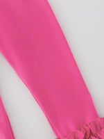 Rylee Faith Designs Milk Silk Ruffled Hot Pink Icing Legging - 
