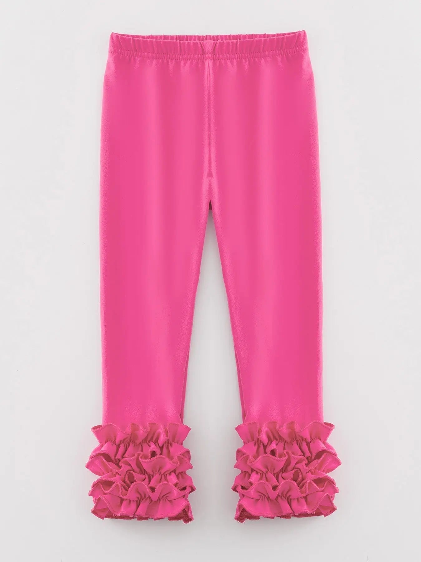 Rylee Faith Designs Milk Silk Ruffled Hot Pink Icing Legging - 