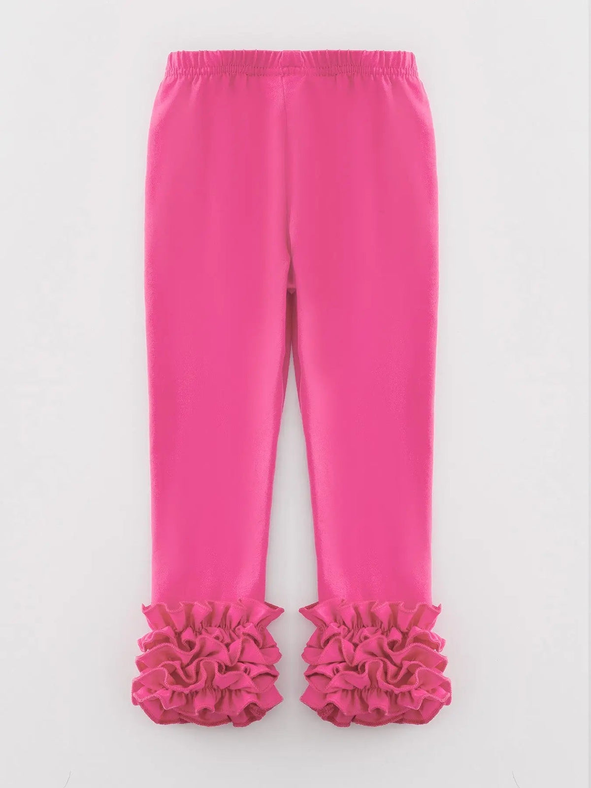 Rylee Faith Designs Milk Silk Ruffled Hot Pink Icing Legging - 