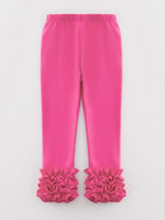 Rylee Faith Designs Milk Silk Ruffled Hot Pink Icing Legging - 