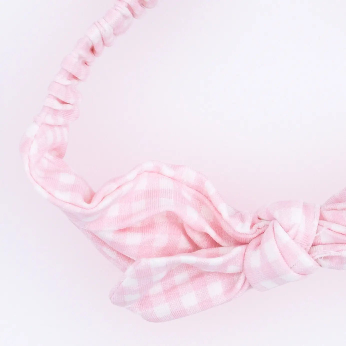 Angel Dear Mini Gingham Pink - Knot Headband - 