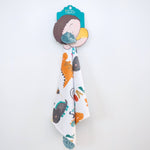 Honey Lemonade Mini Minks Soft Baby Blanket with Dinoland Blue Theme for Infants - 