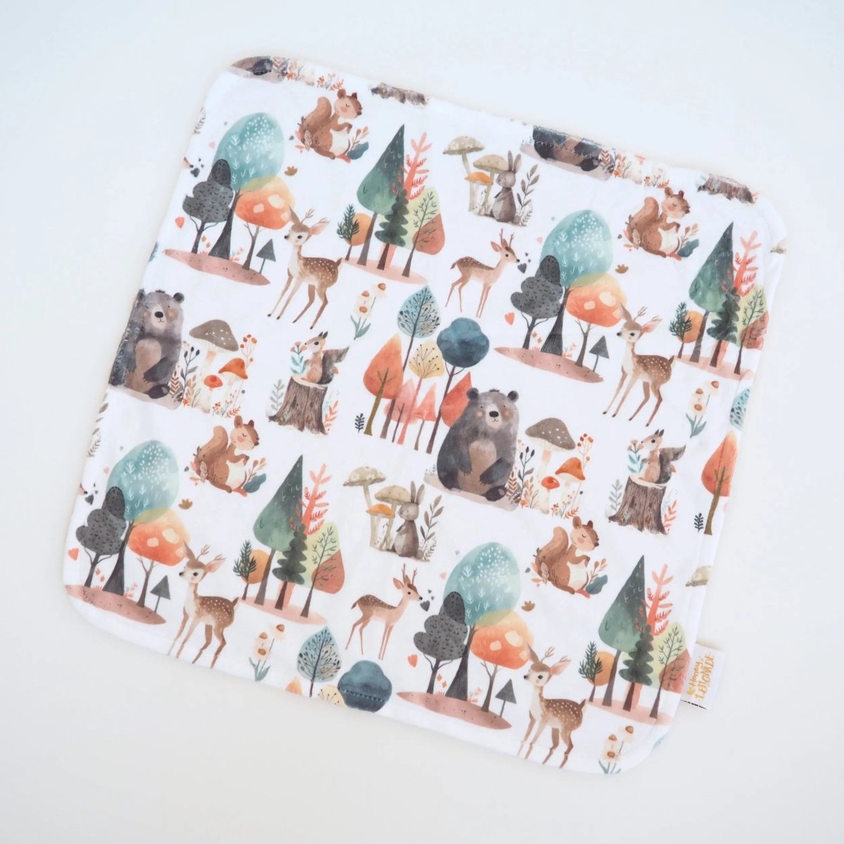 Honey Lemonade Mini Minks Toddler Blanket with Enchanted Forest Design for Easy Carrying - 