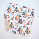 Honey Lemonade Mini Minks Toddler Blanket with Enchanted Forest Design for Easy Carrying - 