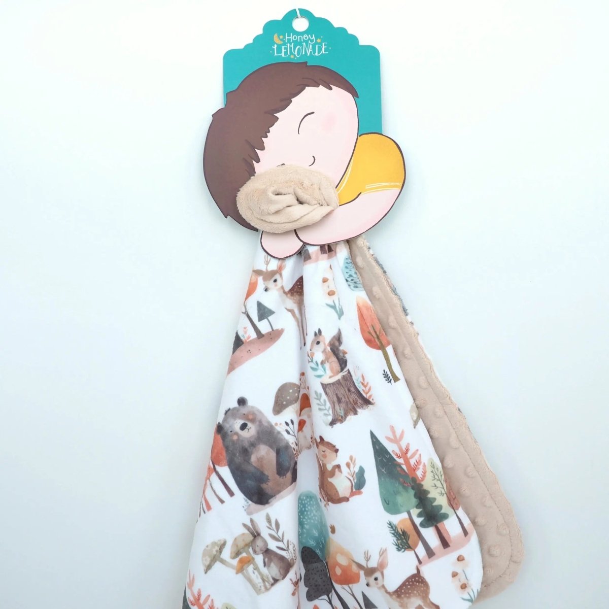 Honey Lemonade Mini Minks Toddler Blanket with Enchanted Forest Design for Easy Carrying - 