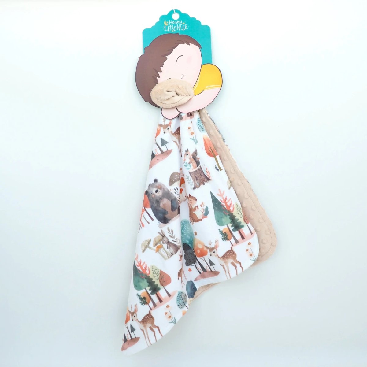 Honey Lemonade Mini Minks Toddler Blanket with Enchanted Forest Design for Easy Carrying - 