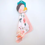 Honey Lemonade Mini Minks Toddler Blanket with Floral Design for Cozy Travel Comfort - 