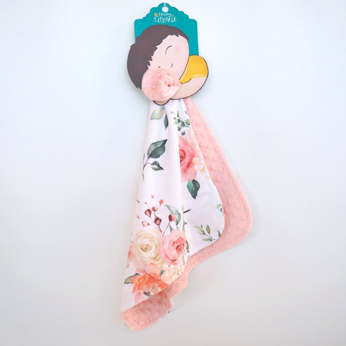 Honey Lemonade Mini Minks Toddler Blanket with Floral Design for Cozy Travel Comfort - 