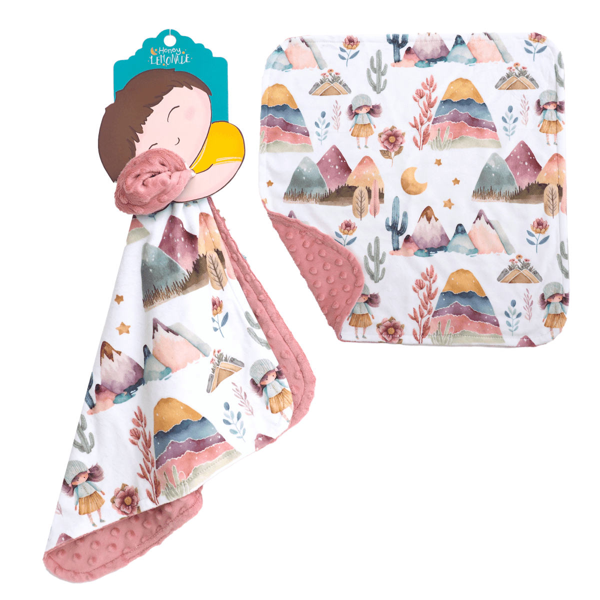 Honey Lemonade Mini Minks Toddler Blankets with Soft Plush Fabric for Cozy Travel - 