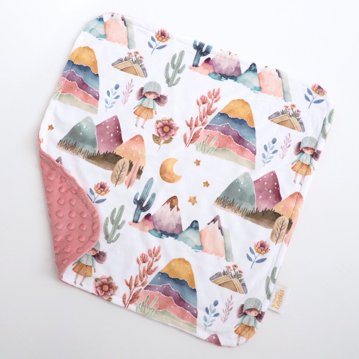 Honey Lemonade Mini Minks Toddler Blankets with Soft Plush Fabric for Cozy Travel - 