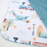 Honey Lemonade Mini Minky Blanket Airplane & Train - 