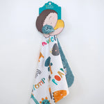 Honey Lemonade Mini Minky Blanket Dinoland Blue - 