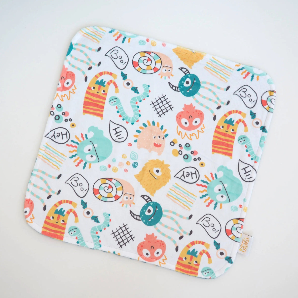 Honey Lemonade Mini Minky Blanket Monster Party - 