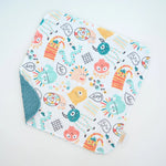 Honey Lemonade Mini Minky Blanket Monster Party - 
