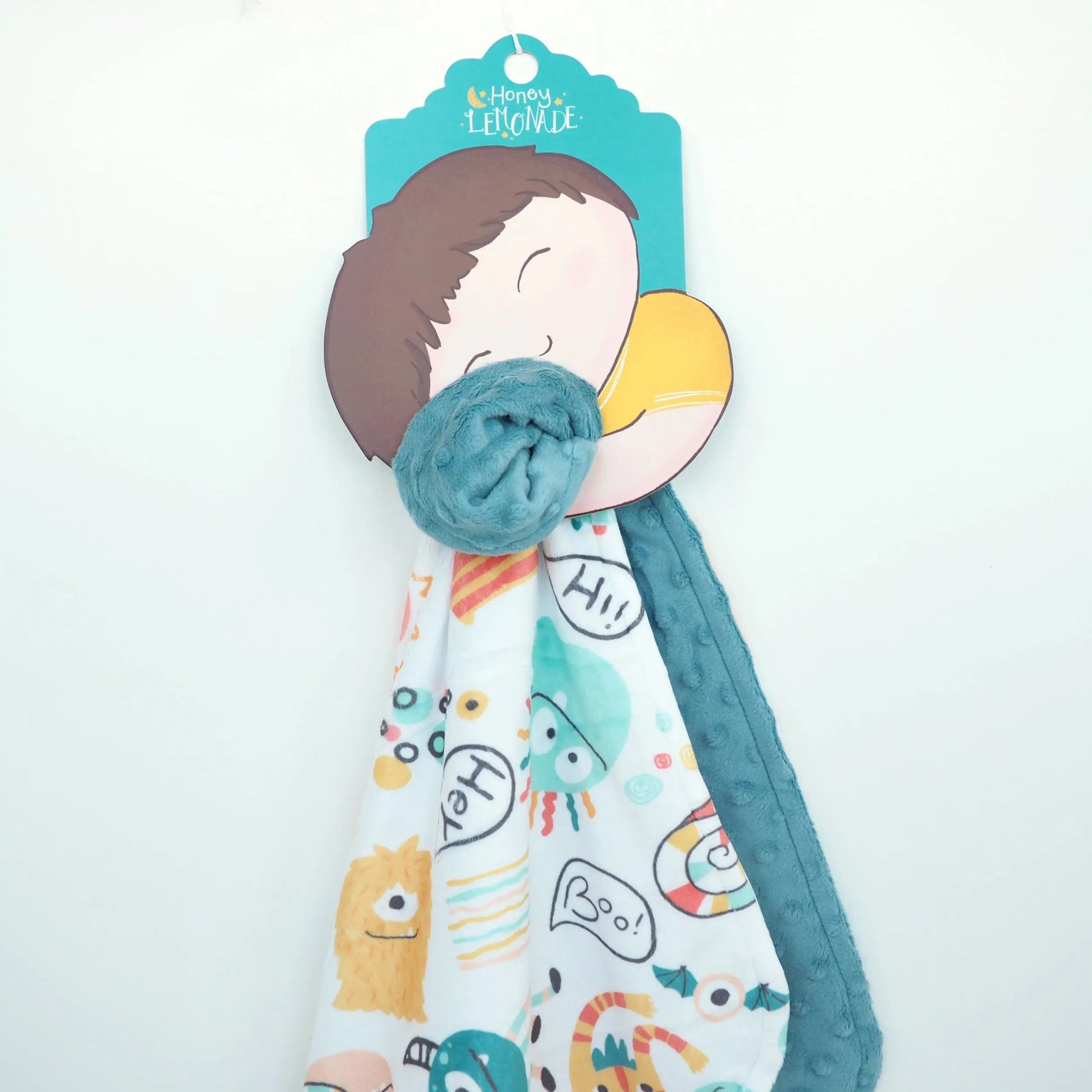 Honey Lemonade Mini Minky Blanket Monster Party - 