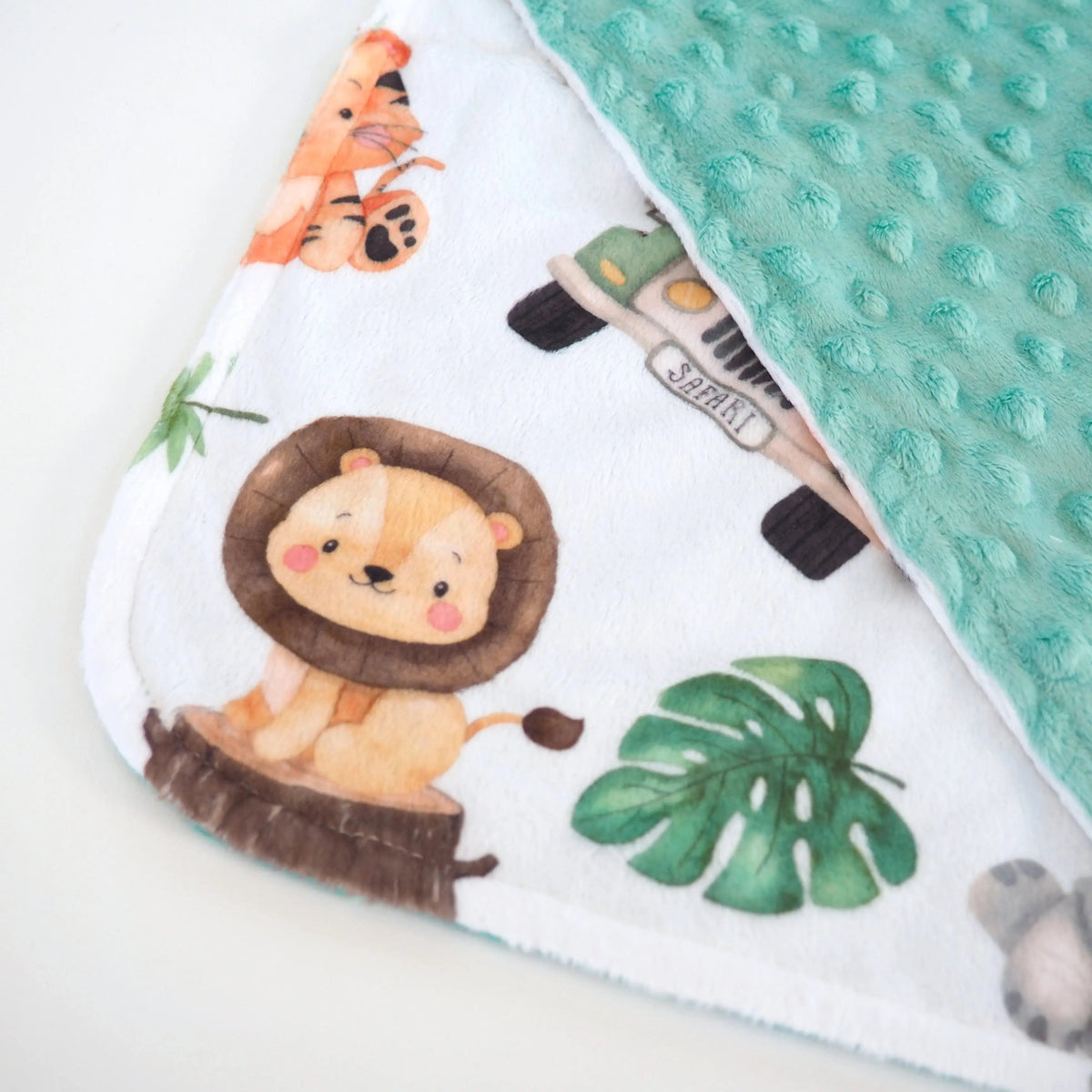 Honey Lemonade Mini Minky Blanket Safari - 