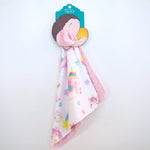 Mini Minky Blanket Unicorns - Pink, Baby toys, Plush, Toy, Stuffed toy | Everetts Place