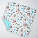 Honey Lemonade Mini Minky Bunnies Blanket for Toddlers Perfect for On - the - Go Comfort - 