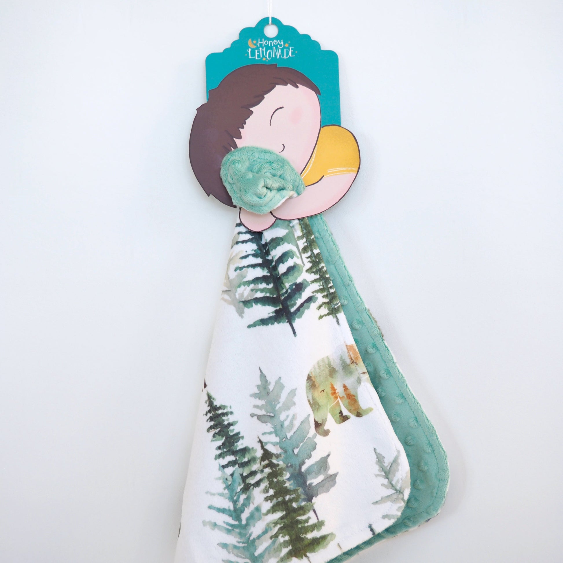 Mini Minky In The Woods Toddler Blanket Lightweight Portable Soft Cozy Honey Lemonade