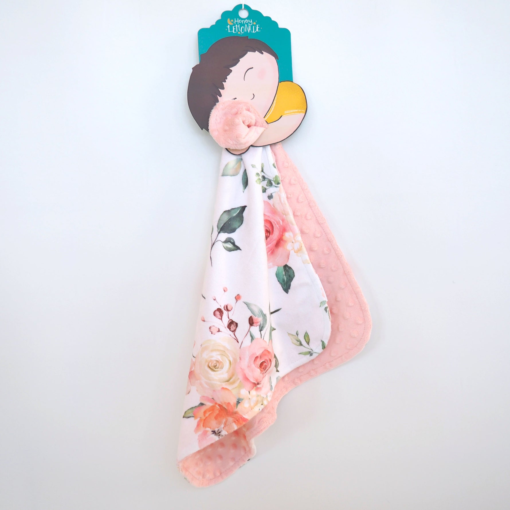 Honey Lemonade Mini Minks Toddler Blanket with Floral Design for Cozy Travel Comfort - Baby & Toddler Mini Minky
