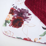 Honey Lemonade Mini Minks Toddler Blanket with Soft Red Floral Design for Cozy Comfort - Baby & Toddler Mini Minky