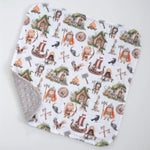 Honey Lemonade Mini Minky Vikings Blanket for Toddlers Perfect for Home and Travel - 