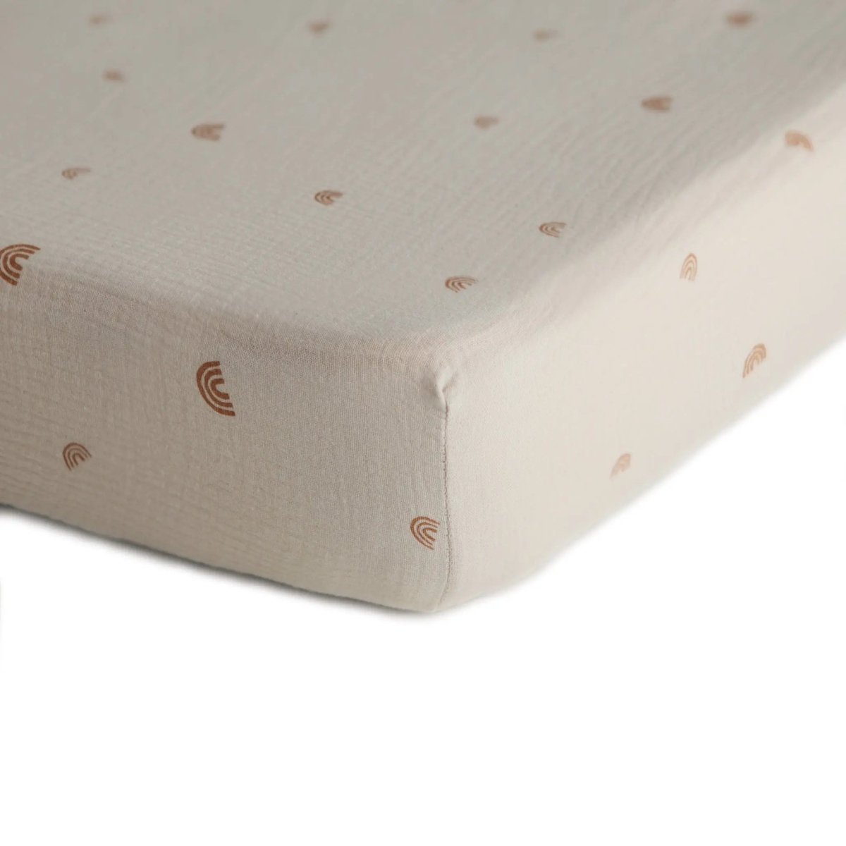 Mushie Mini Muslin Crib Sheet 100 Percent Cotton Extra Soft Breathable Fabric - 