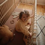 Mushie Mini Muslin Crib Sheet 100 Percent Cotton Extra Soft Breathable Fabric - 