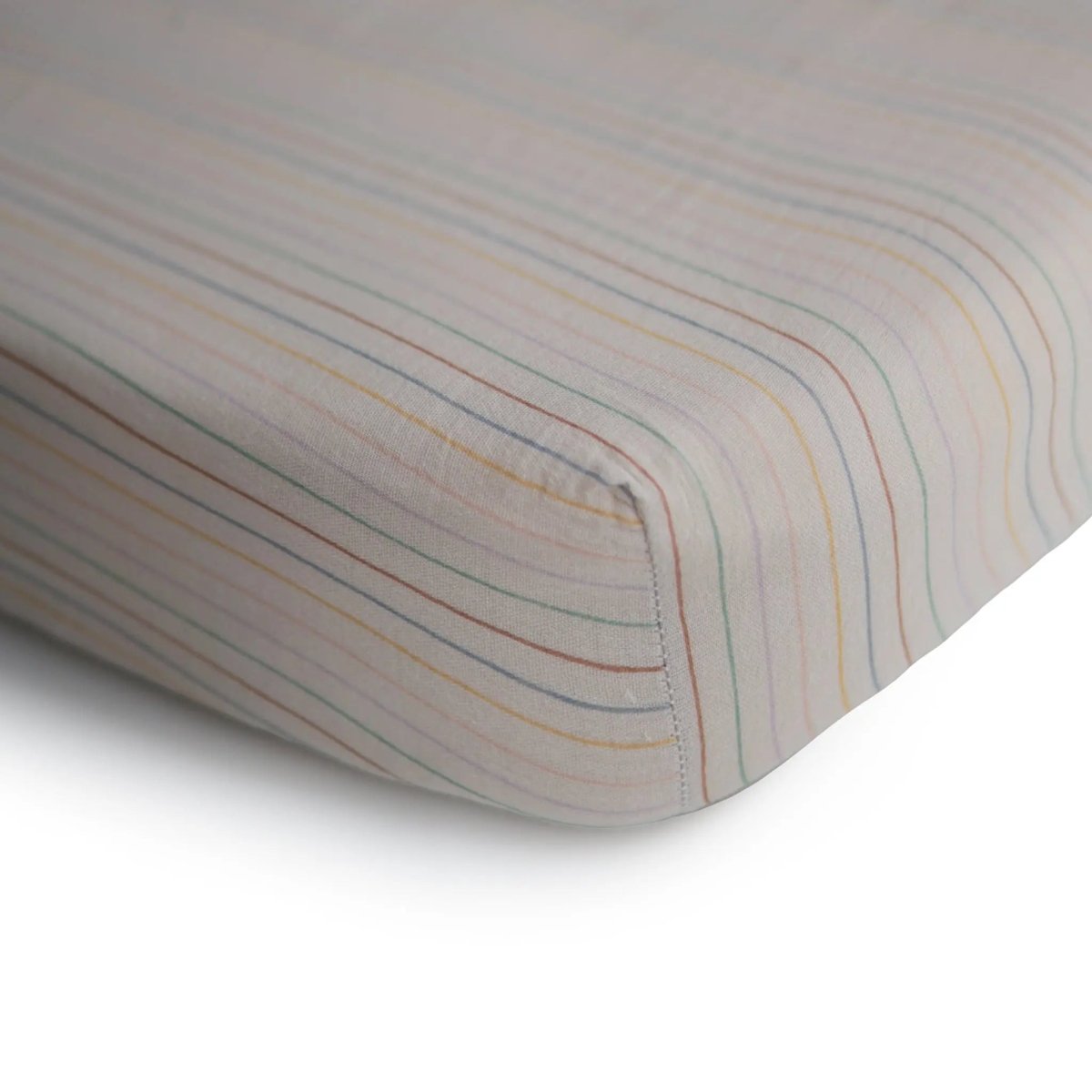 Mushie Mini Muslin Crib Sheet 100 Percent Cotton Extra Soft Breathable Fabric - 