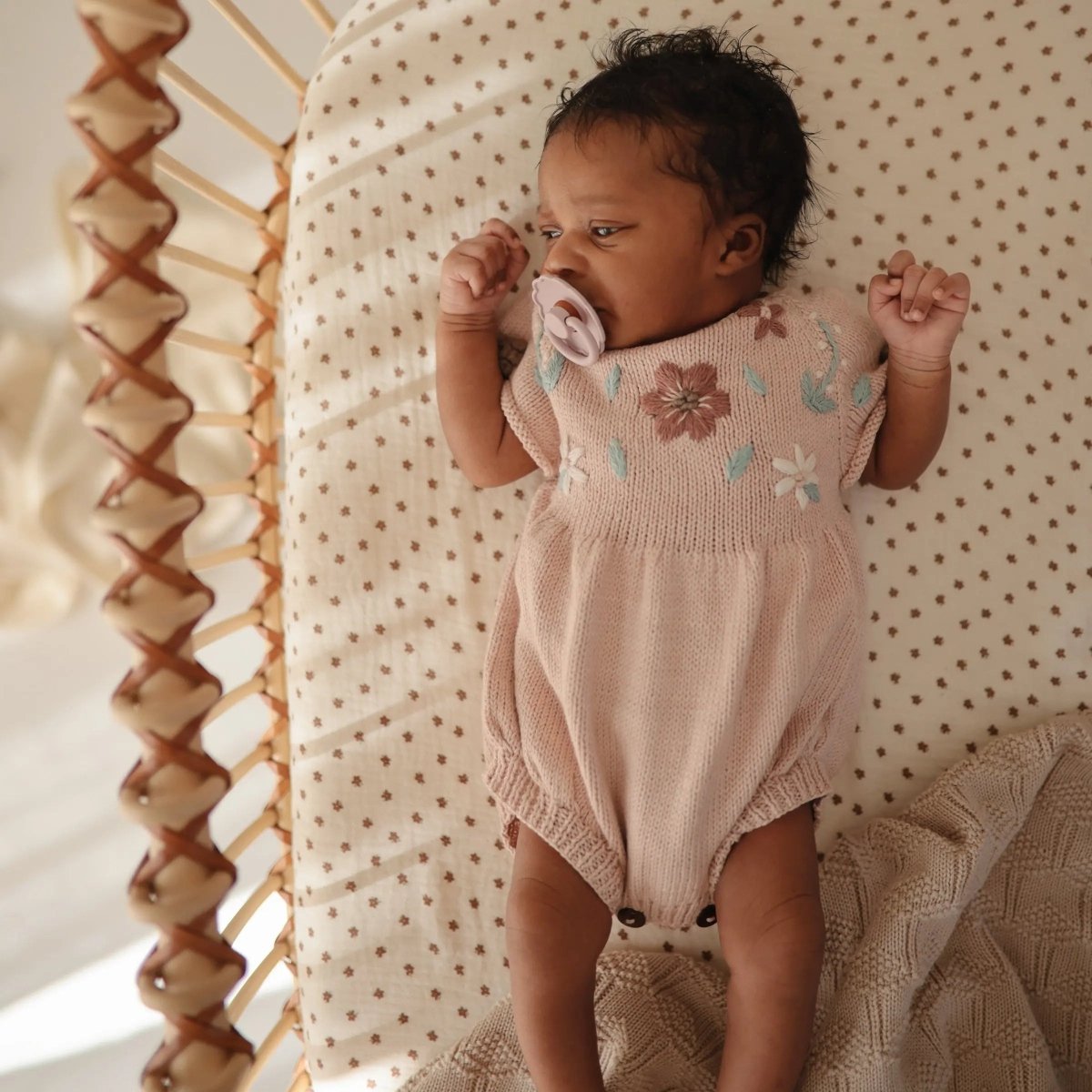 Mushie Mini Muslin Crib Sheet 100 Percent Cotton Extra Soft Breathable Fabric - 