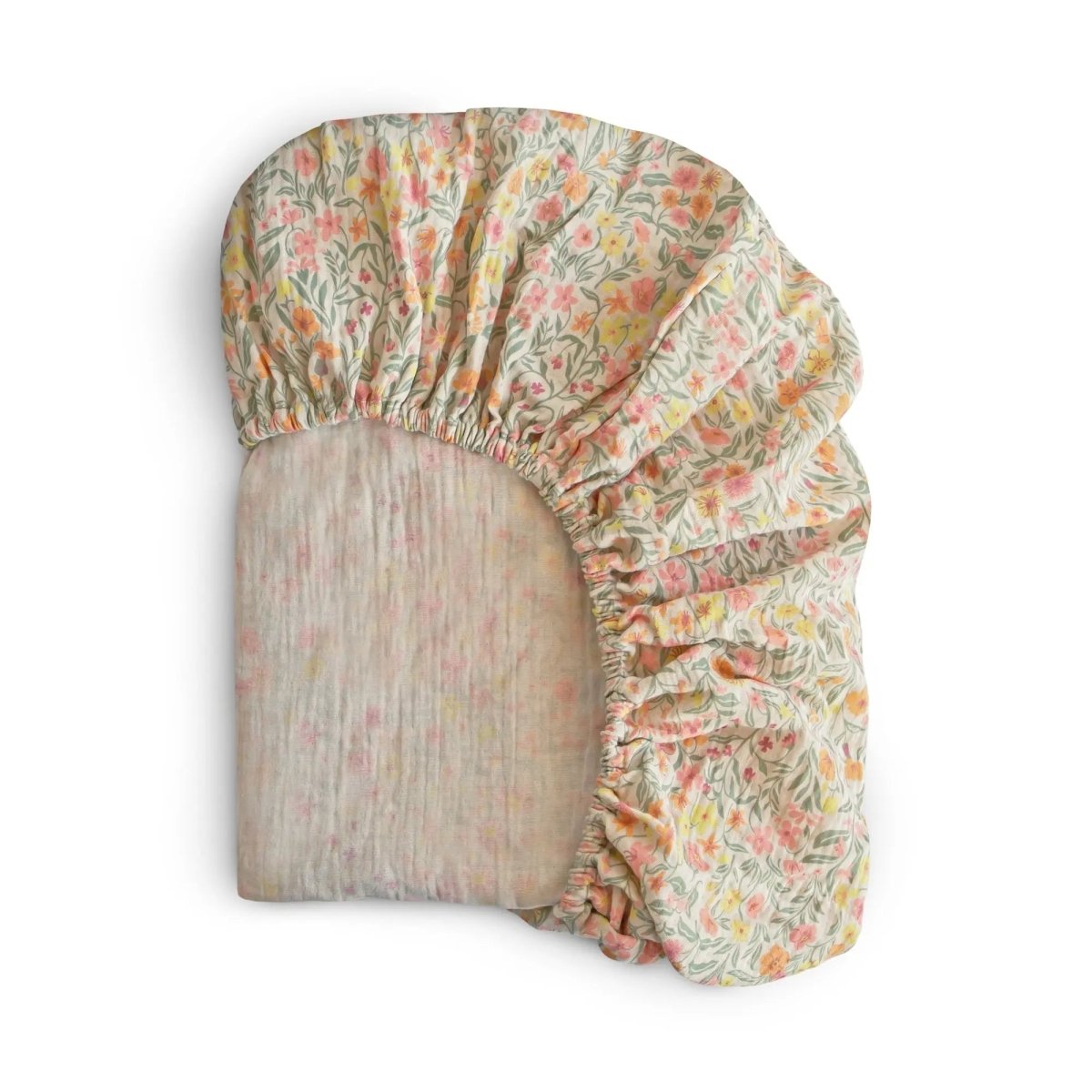 Mushie Mini Muslin Crib Sheet 100 Percent Cotton Extra Soft Breathable Fabric - 